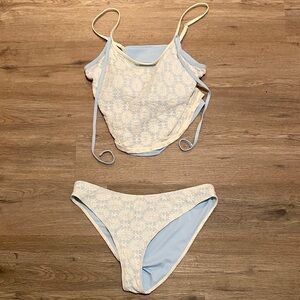 Floral Lace 2 Piece Bathing Suit Set